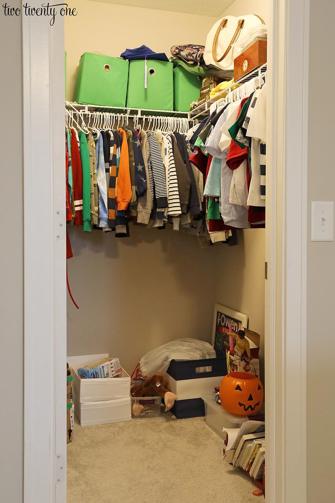 messy boy closet