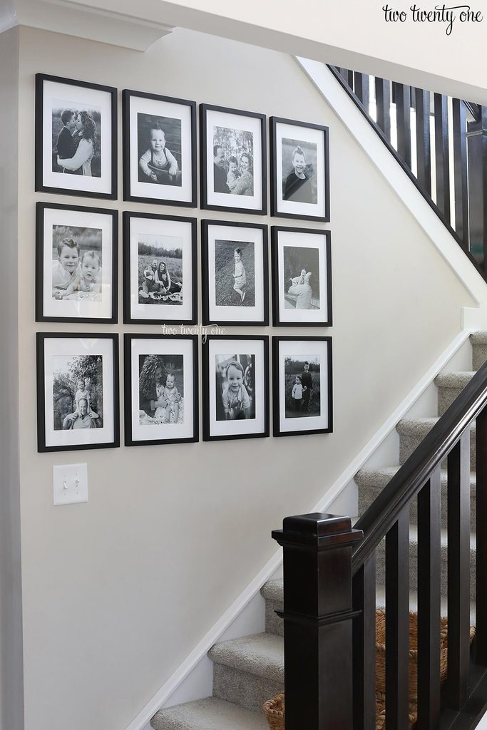 stairway gallery wall