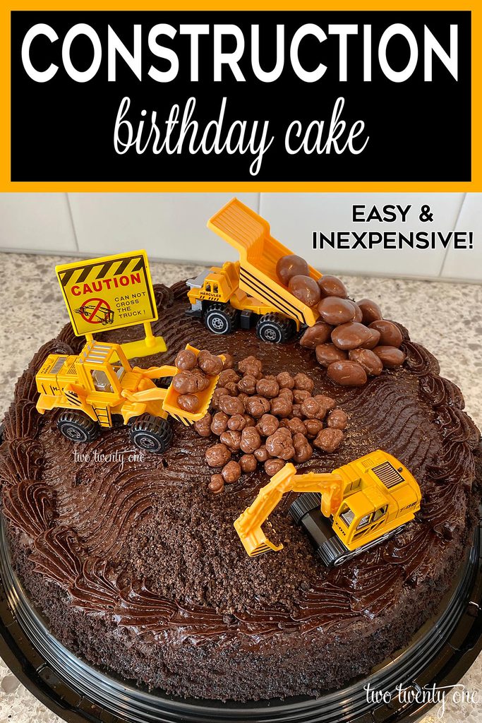 construction birthday cake