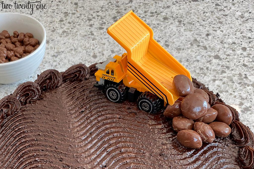 dump truck cake