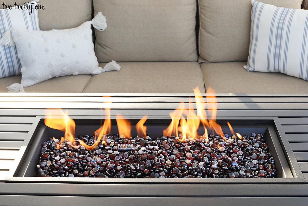 outdoor fire pit table