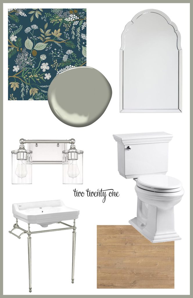 Powder Room Design Plan- Spring 2021 One Room Challenge – Week Two