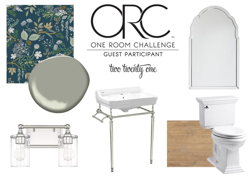 one room challenge two twenty one half bath design plan