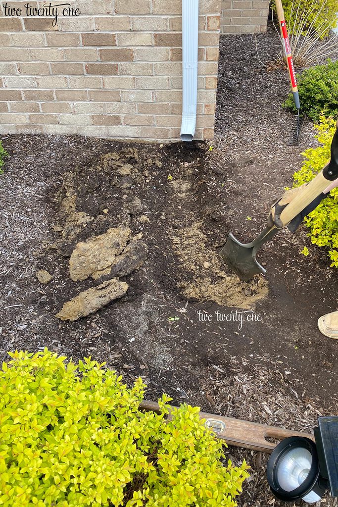 digging dry creek bed trench