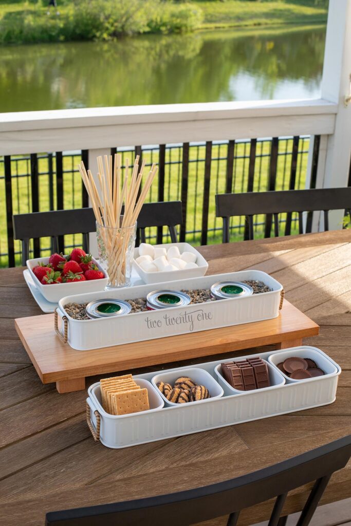 smores station on a table top