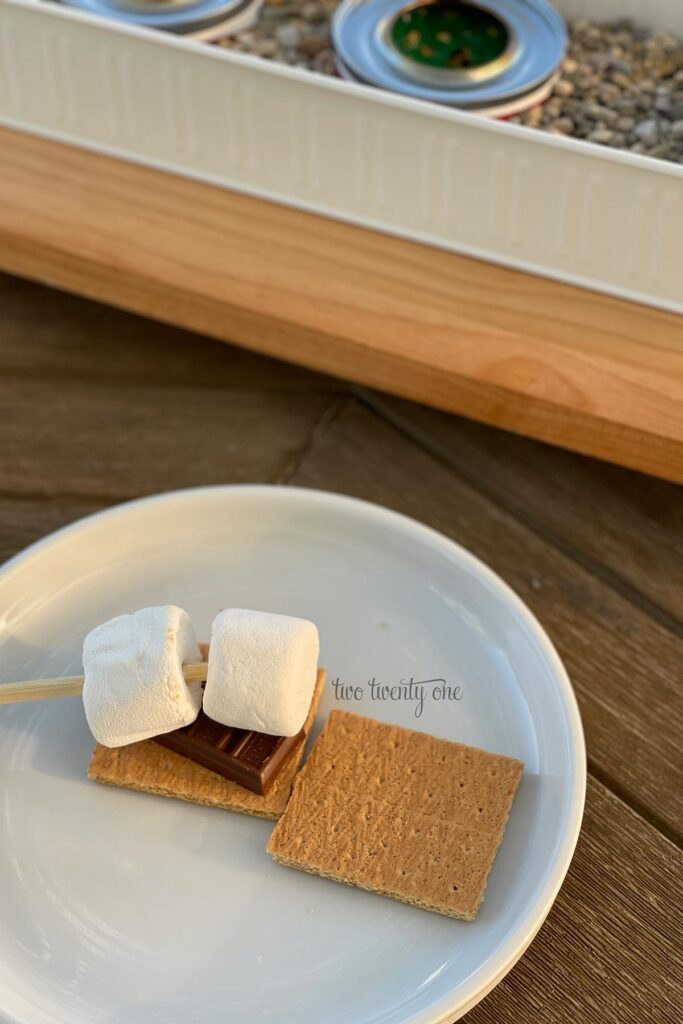 s'more on a white plate