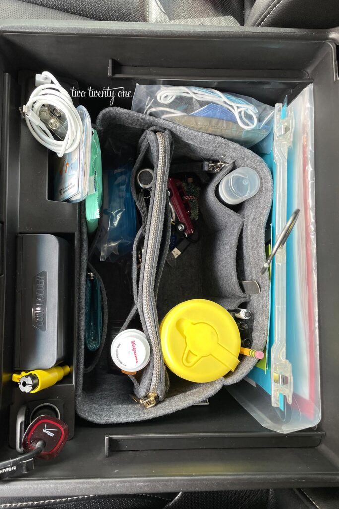 car organization hacks - car center console 