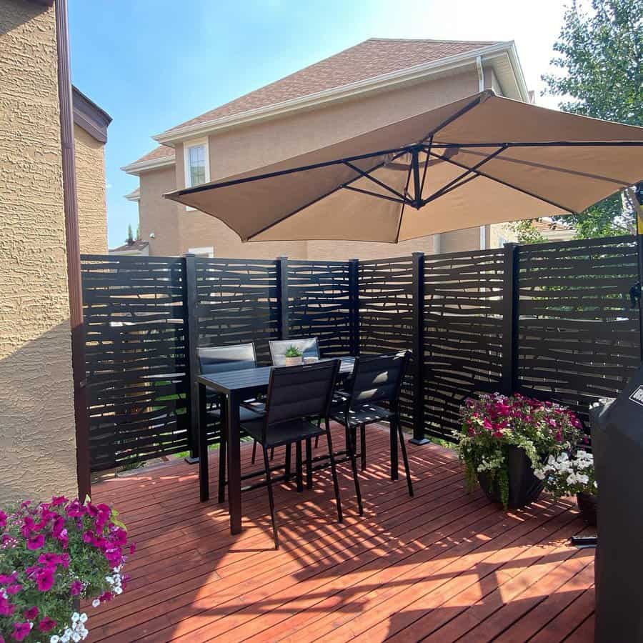 black decorative outdoor screen by big dog decks