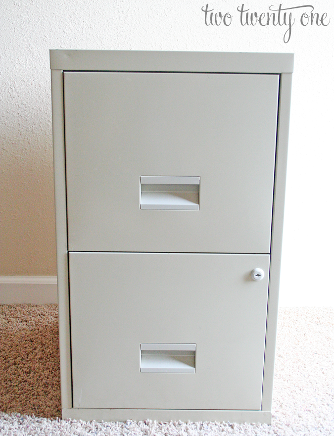 Stenciled File Cabinet Two Twenty One