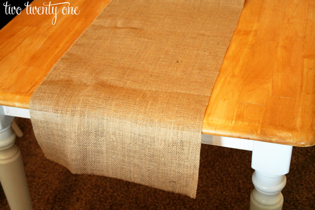 burlap table runner